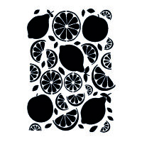 Stencil, Orange / Zitrone  1-teilig