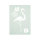 Stencil, Flamingo und Blumen  4-teilig