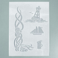 Stencil, Maritim  4-teilig