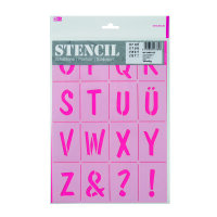 Stencil, Buchstaben &Ouml; - !  16-teilig