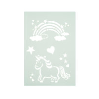 Stencil, Regenbogen und Einhorn  6-teilig