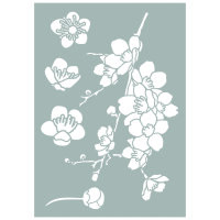 Stencil, Kirschbl&uuml;ten  5-teilig