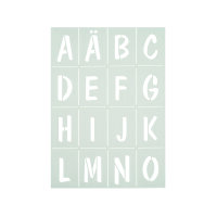 Stencil, Buchstaben A - O  16-teilig