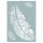 Stencil, Federn Ornamente  5-teilig