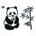 Stencil, Panda Bambus  1-teilig