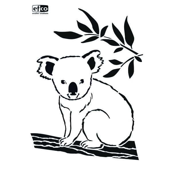Stencil, Koala Eucalyptus  1-teilig