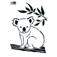 Stencil, Koala Eucalyptus  1-teilig