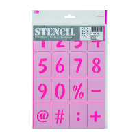 Stencil, Zahlen und Zeichen  16-teilig