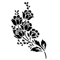 Stencil, Bl&uuml;ten  1-teilig