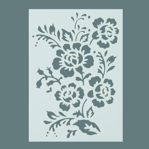 Stencil, Heckenrose  1-teilig