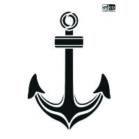 Stencil, Gro&szlig;er Anker  1-teilig