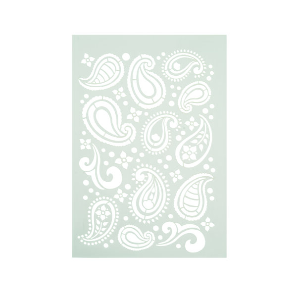 Stencil, Paisley Fl&auml;che  1-teilig