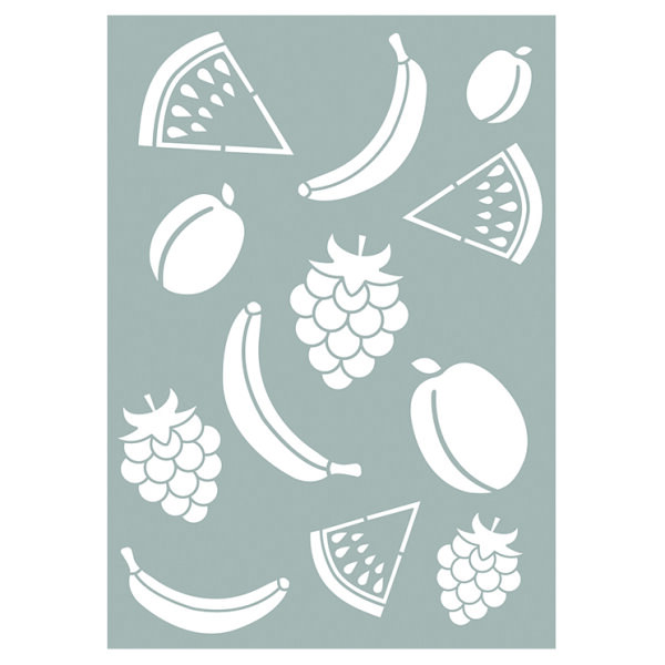 Stencil, Obst  12-teilig