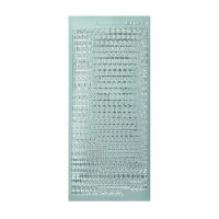 Stickerbogen, Alphabet klein, silber
