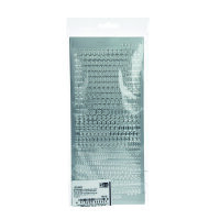 Stickerbogen, Alphabet klein, silber