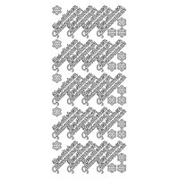 Stickerbogen, Herzlichen Gl&uuml;ckwunsch, silber