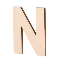 Streuer Holz, Buchstabe N, roh