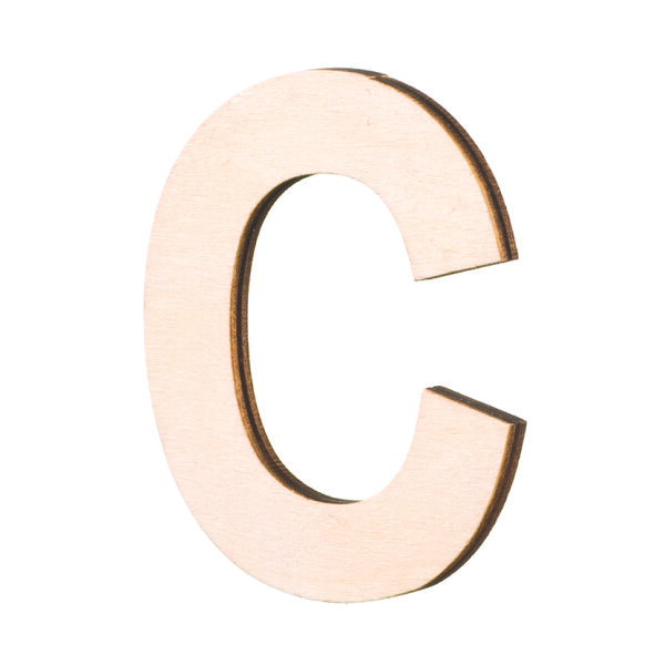 Streuer Holz, Buchstabe C, roh