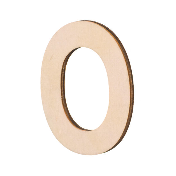 Streuer Holz, Buchstabe O, roh