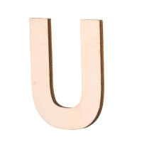 Streuer Holz, Buchstabe U, roh 5 St.
