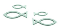 Streuer Holz, Fische sortiert, silber, 24 Stk.