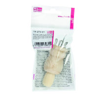 Strickliesl 6 N&auml;gel &oslash; Loch 15 mm roh 2 - teilig