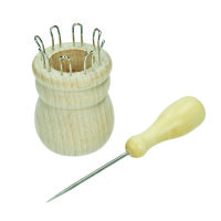 Strickliesl 8 N&auml;gel &oslash; Loch 24 mm roh 2 - teilig