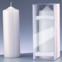 Stumpenkerze  wei&szlig; &oslash; 80 x H 250 mm