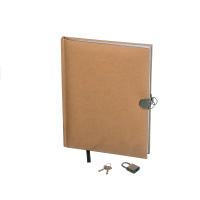 Tagebuch, mit Schlo&szlig;, braun, 70 Blatt/70 g/m&sup2;