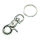 Taschenkarabiner, drehbar, mit Spaltring, silberfarbig, 1 Stk.