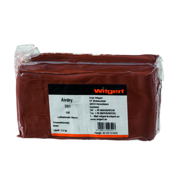 Tonmasse Airdry, lufttrocknend 20 -110&deg;C, rot, 2,5 kg