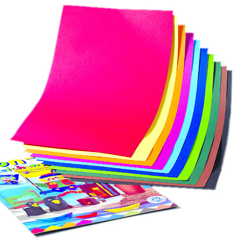 Tonzeichenpapierblock  sortiert, 20 Blatt / 130 g/m&sup2;