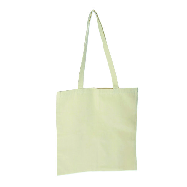 Tragetasche Baumwolle, lange Henkel, natur, 270 g/m&sup2;