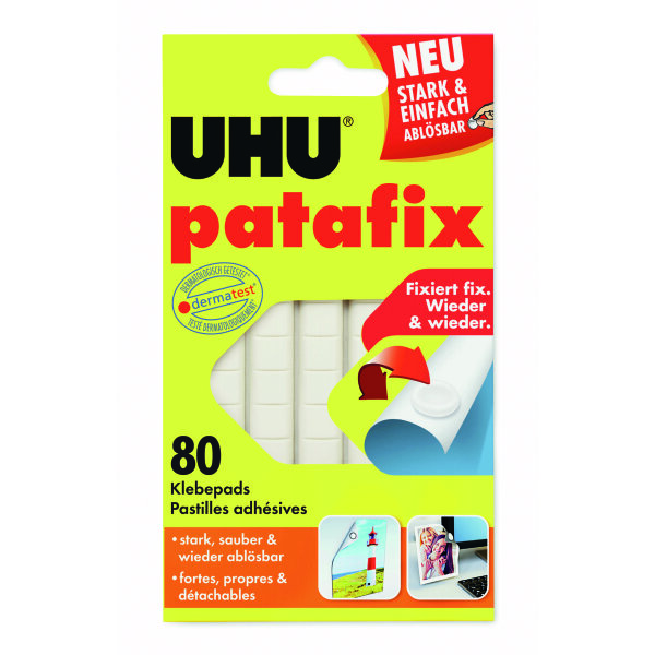 UHU - PATAFIX, Fixiert fix, wei&szlig;, 80 St&uuml;ck