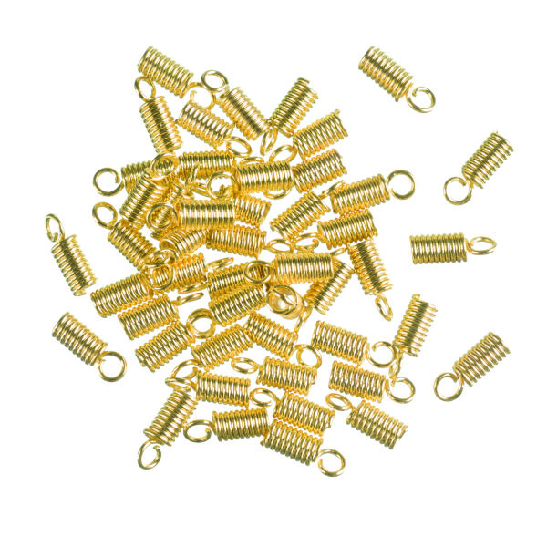 Verbinder f&uuml;r Lederriemen  goldfarbig 50 St.