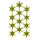 Wachsdekor, Sterne flach, gold, 12 Stk.