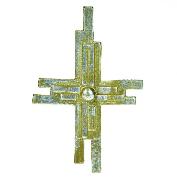 Wachsdekor Kreuz gelb/DUO GS gelb gold metallic 1 Stk.