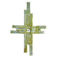 Wachsdekor Kreuz gelb/DUO GS gelb gold metallic 1 Stk.