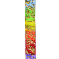Wachsstreifen, Dekor, regenbogen gold, 2 Stk.