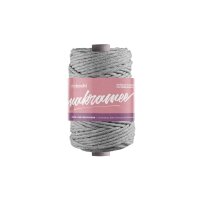 Makramee gezwirnt hellgrau 4 mm 50 m 370 g