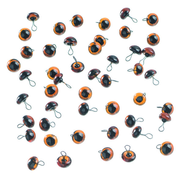 Tieraugen mit &Ouml;se Glas 8 mm 50 Stk.