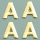 Wachsdekor Buchstaben gold gl&auml;nzend 10 Stk.