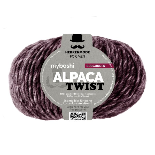 myboshi Alpaca Twist -Einzelkn&auml;uel- Burgunder