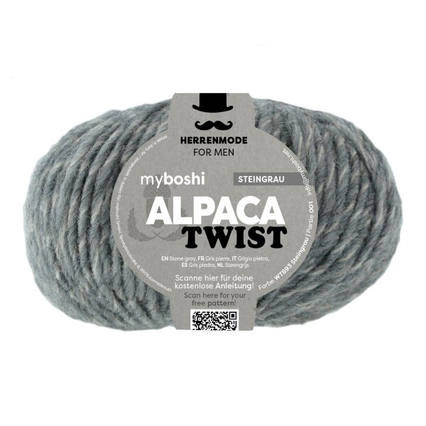 myboshi Alpaca Twist -Einzelkn&auml;uel- Steingrau