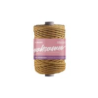 Makramee-Garn honig 4mm geflochten 50m Honig