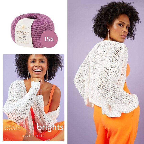 Strickset Strickbuch Essential Summer Brights + Projekt Strickjacke Pina | Rowan
