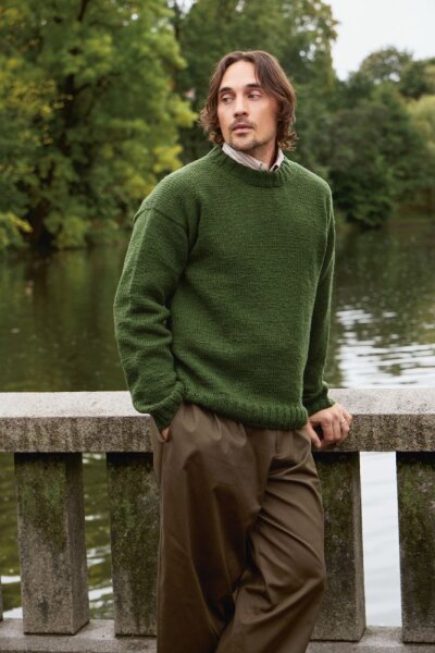 Sandnes Garn Anleitungsheft 2513 Atlas Nr. 5 Damian Sweater Man - Deutsch