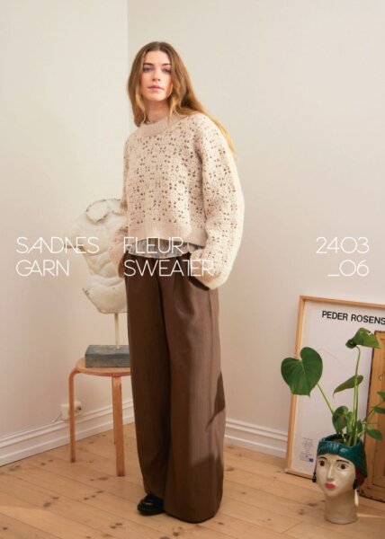 Sandnes Garn Einzelanleitung 2403 Nr. 6 - Fleur Sweater - Deutsch
