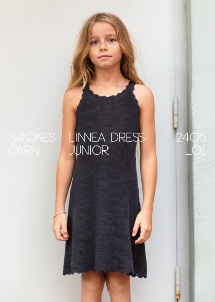 Sandnes Garn Einzelanleitung 2405 Nr. 1 - Linnea dress junior - Englisch