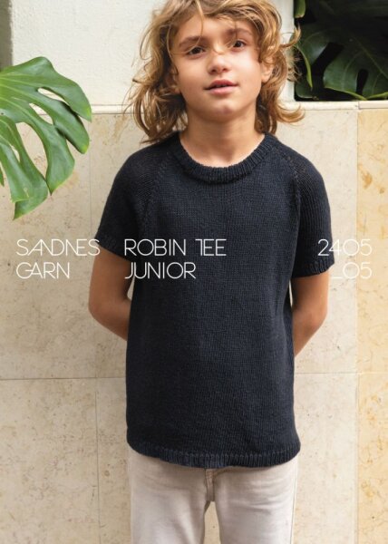 Sandnes Garn Einzelanleitung 2405 Nr. 5 - Robin tee junior - Englisch